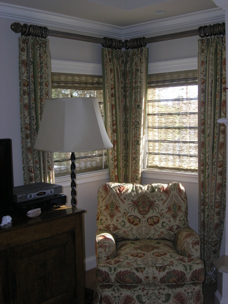 Floral Draperies w/ Matching Chair