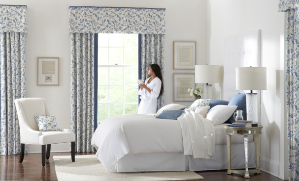 Window treatments colors with serenity create a relaxing mood in any room.